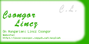 csongor lincz business card